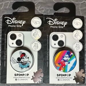 Disney Mickey And Minnie Mouse Spinpop Phone Grip Lot NWT
